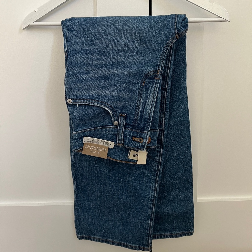 NWT Madewell The Perfect Vintage Wide-Leg Crop Jean size 23P